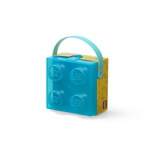 LEGO(R) pojemnik klocek z rączką czwórka transpareny