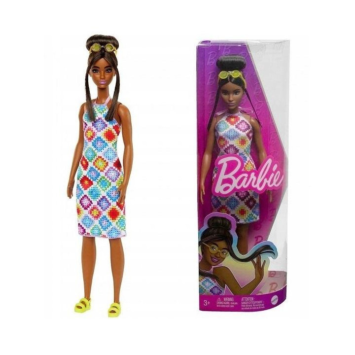 Barbie Fashionistas. Lalka w sukience HJT07