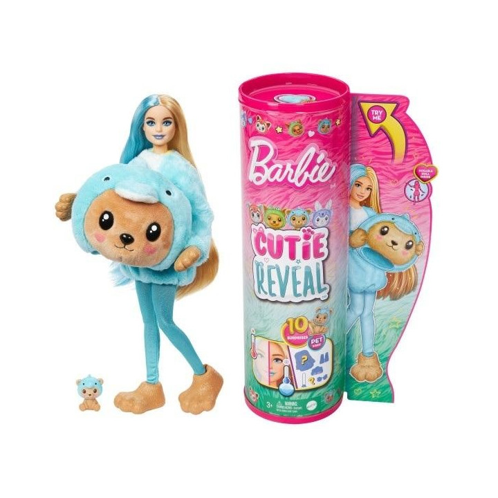Barbie Color Reveal Lalka Miś-Delfin HRK25