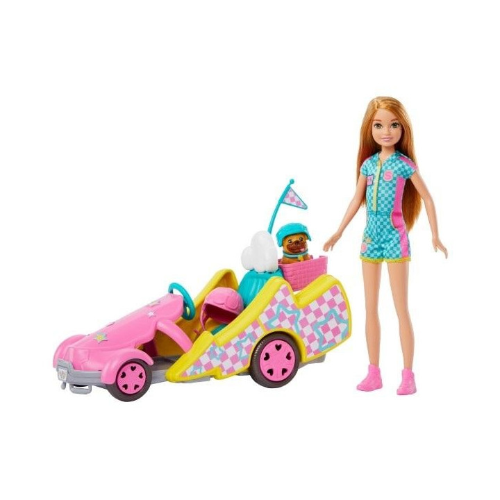 Barbie Gokart Stacie pojazd filmowy i lalka HRM08