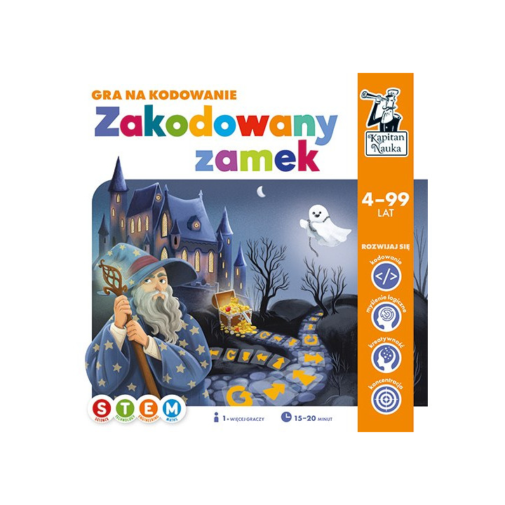 Gra edukacyjna "Zakodowany zamek" dla dzieci 4-10 lat + Nauka podstaw programowania + Gra planszowa na współpracę