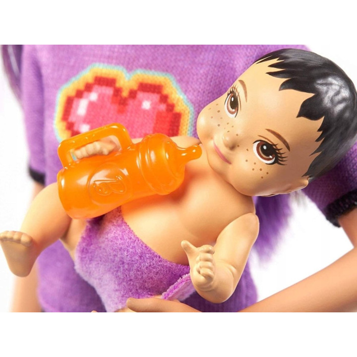 Lalka Barbie Skipper opiekunka + niemowlak akcesoria GRP11 ZA5084