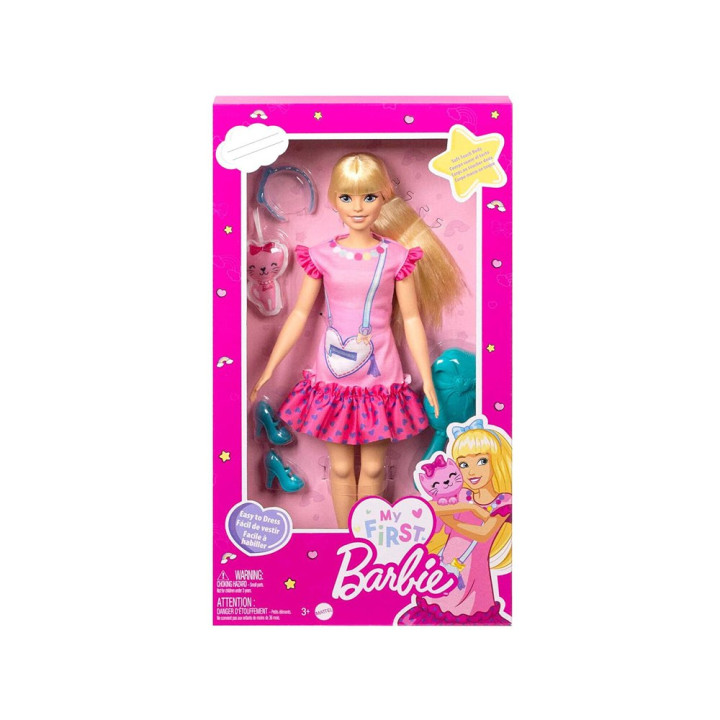 My First Barbie Moja Pierwsza lalka - miękkie kończyny + kotek HLL19 ZA5081