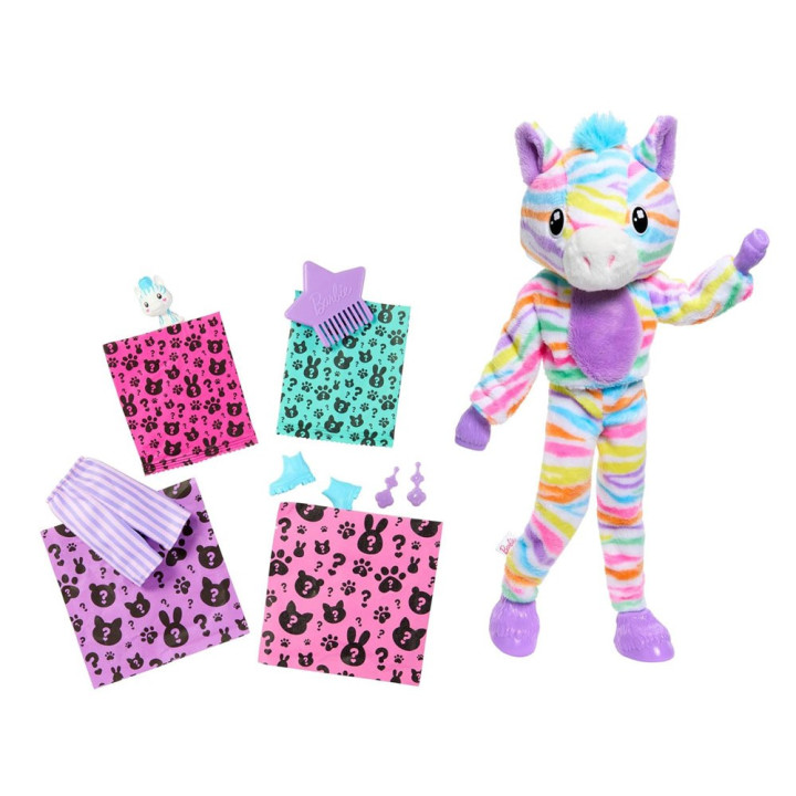 Mattel Barbie lalka Cutie Reveal Słodkie marzenia ZEBRA + akcesoria ZA6052