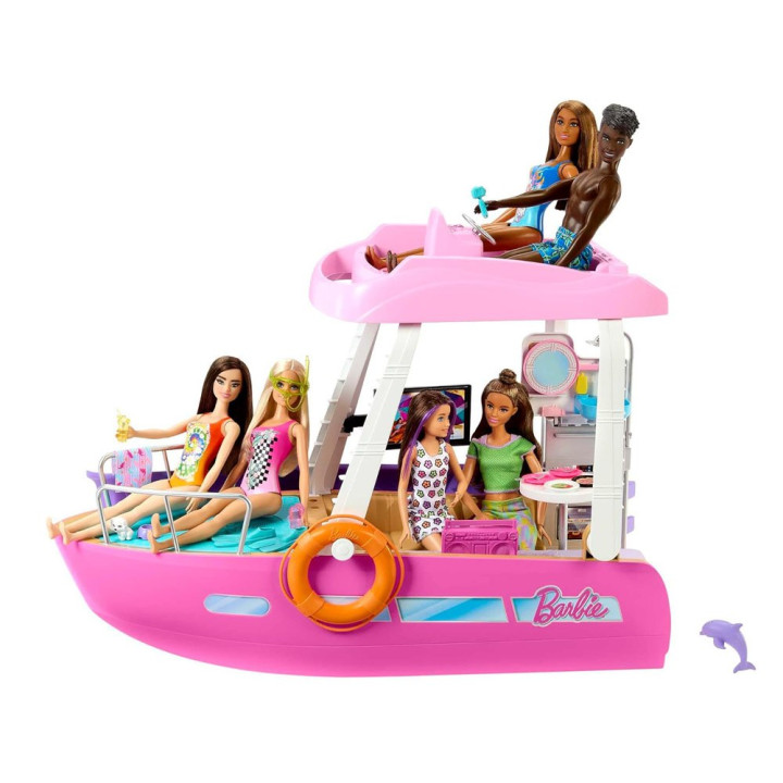 Mattel Barbie Motorówka dla lalek z TRANSFORMACJA WNĘTRZ + akcesoria ZA6042