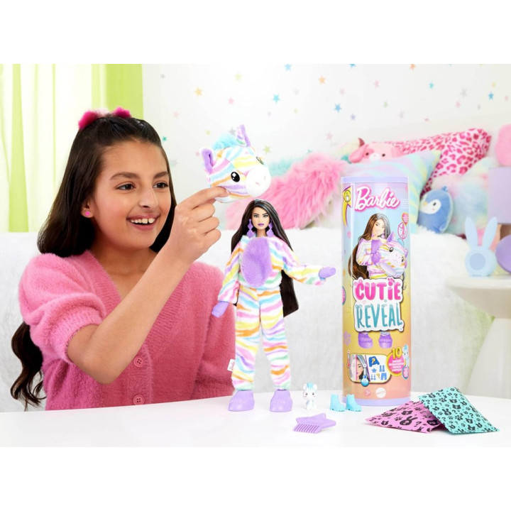 Mattel Barbie lalka Cutie Reveal Słodkie marzenia ZEBRA + akcesoria ZA6052