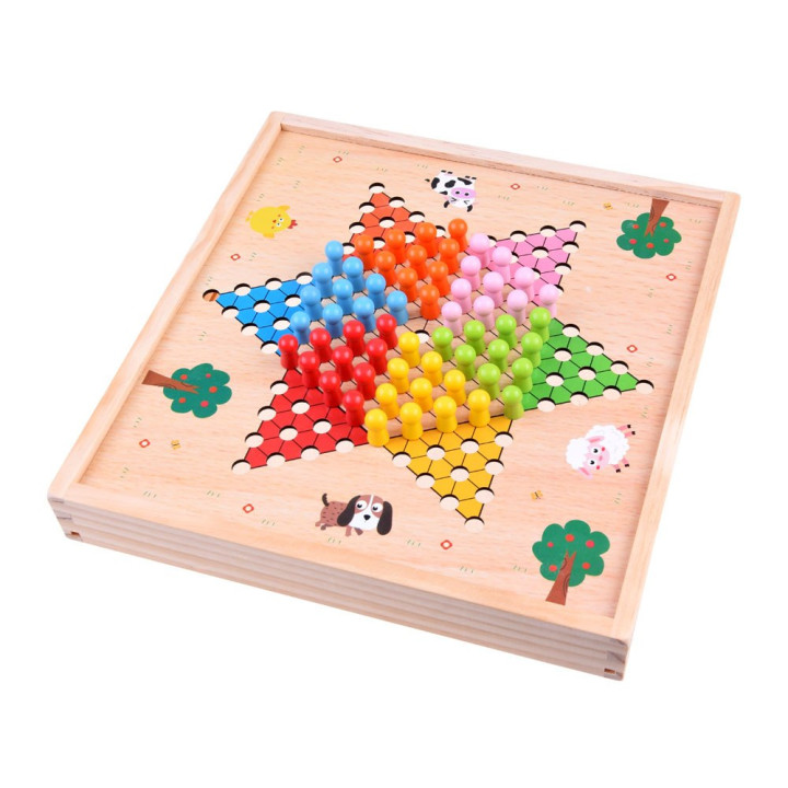 Gra planszowa 8w1 drewniany zestaw gier GR0494