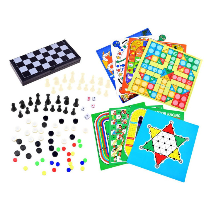 ZESTAW GIER 18 w1 gra planszowa szachy GR0081