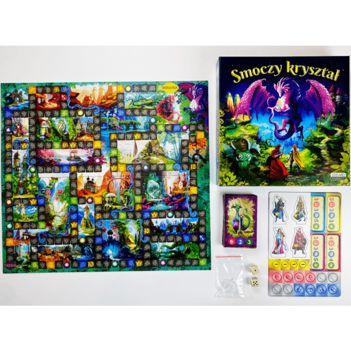 Gra Smoczy kryształ gra planszowa dla dzieci rodzinna gra fantasy GR0709