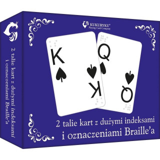 Karty z dużymi indeksami i znakami Braille'a