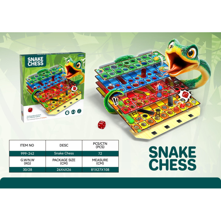 Gra Planszowa 3D Wąż Drabiny