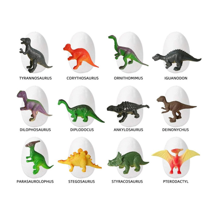 Zestaw Archeologiczny 12 Dużych Jaj + karty Odkryj Świat Dinozaurów ZA4999