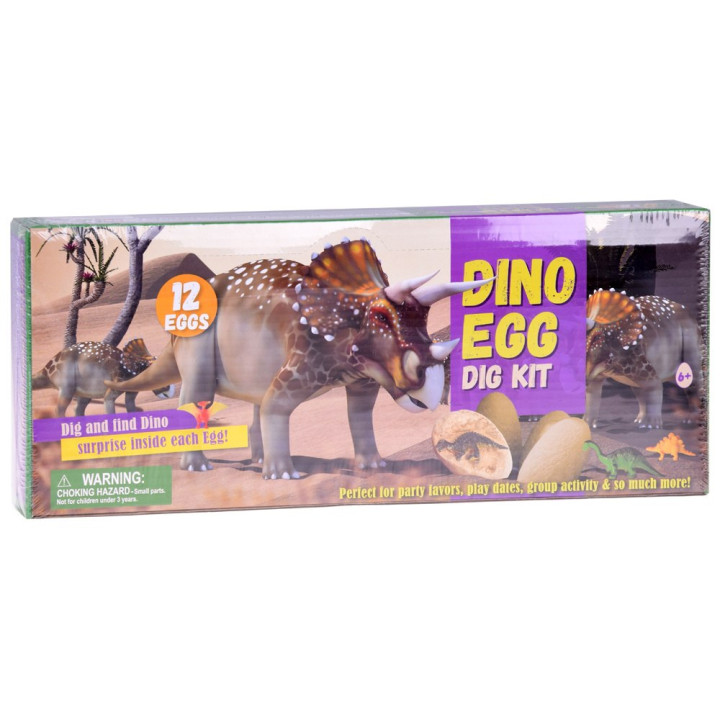 Zestaw Archeologiczny 12 Dużych Jaj + karty Odkryj Świat Dinozaurów ZA4999