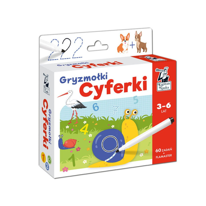 Karty do rysowania Gryzmołki Cyferki 3-6l KS0668