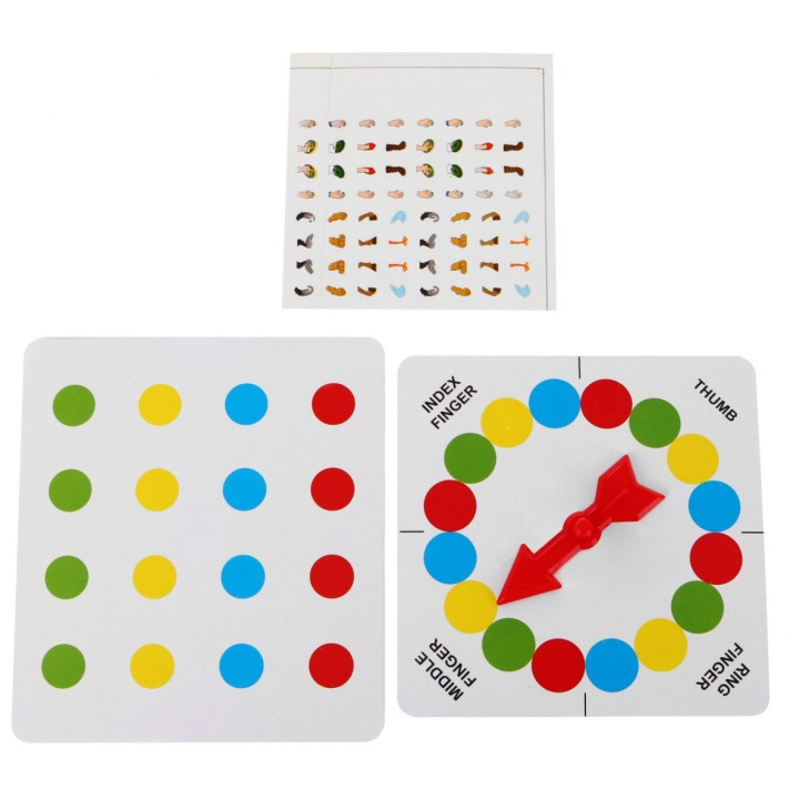 Raz na Górze Raz na Dole 2w1 dla dzieci 3+ Gra zręcznościowa + Mata z kółkami + Tarcza do losowania + Mini wersja na palce