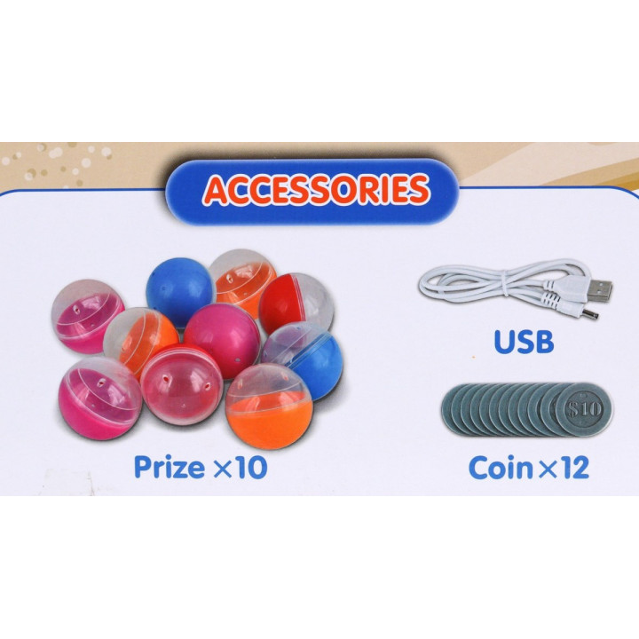 Automat z Chwytakiem dla dzieci 3+ Gra zręcznościowa Łapacz kulek + Panel sterowania + 10 kulek + 12 żetonów