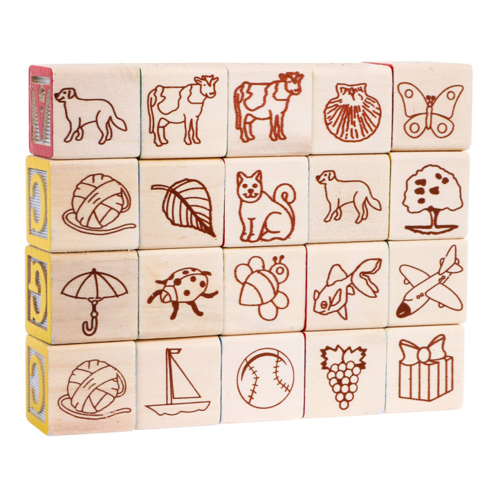 Drewniana Ciężarówka z Naczepą i Klockami dla dzieci 2+ Zabawka edukacyjna + Klocki z literami cyframi