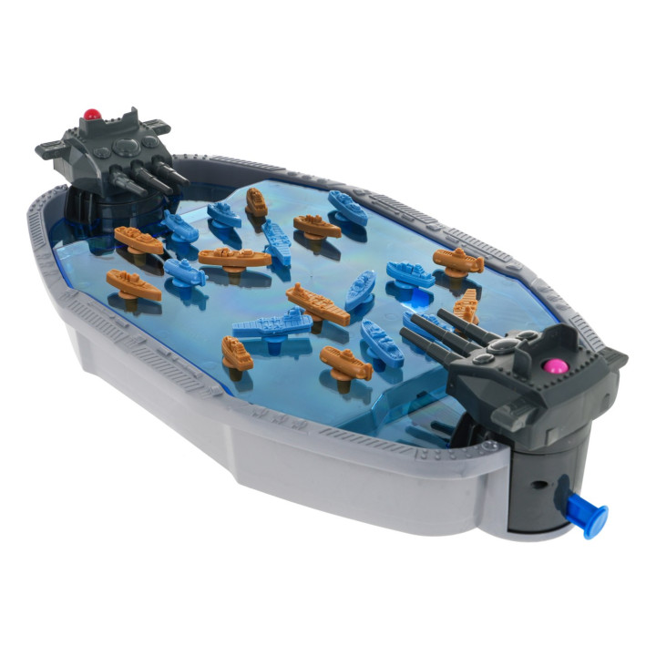 Bitwa Statków 3D dla dzieci 4+ i dorosłych Gra zręcznościowa taktyczna + Okręt z wyrzutniami + 20 Statków + 30 Kulek