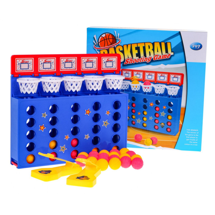 Logiczna gra zręcznościowa "Koszykówka - 4 w rzędzie"