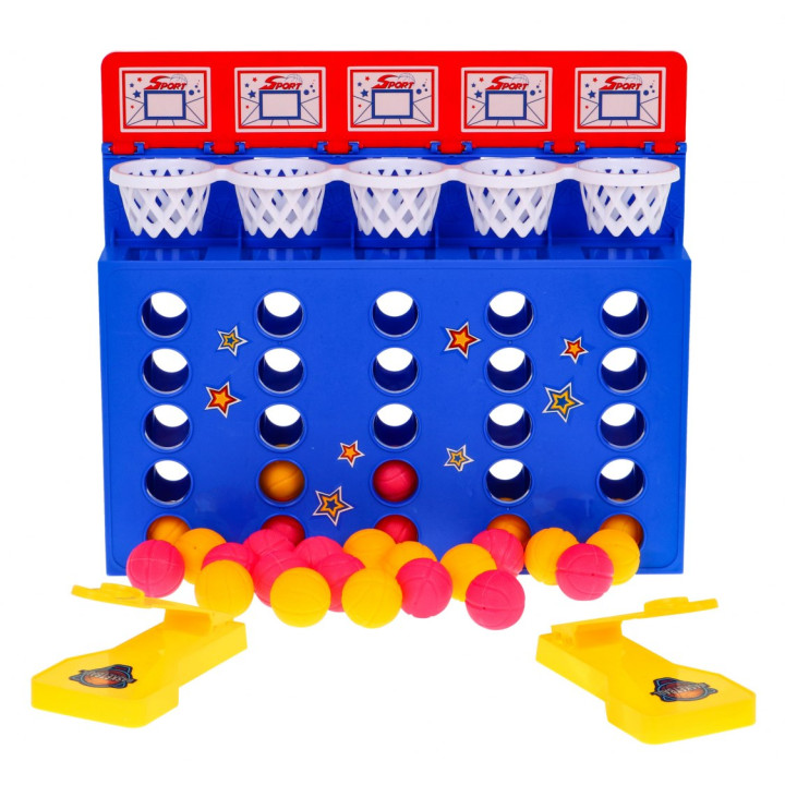 Logiczna gra zręcznościowa "Koszykówka - 4 w rzędzie"