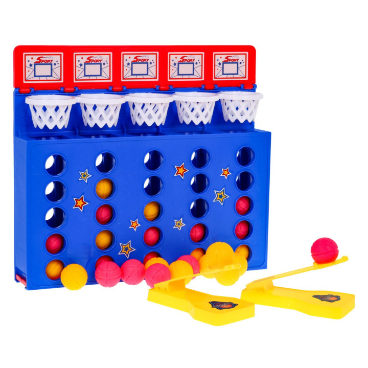 Logiczna gra zręcznościowa "Koszykówka - 4 w rzędzie"