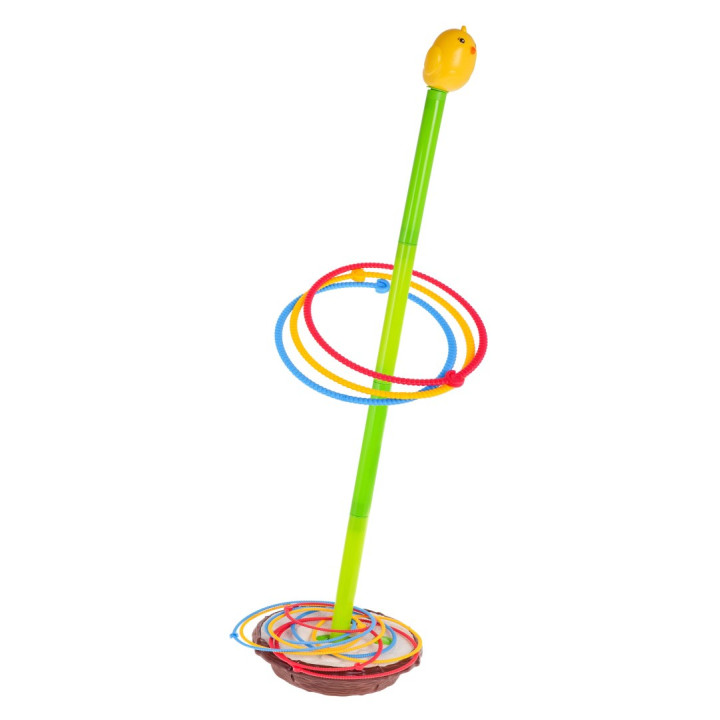 Gra zręcznościowa Bujany Ptaszek dla dzieci 3+ Rzucanie obręczami + Trafianie do celu