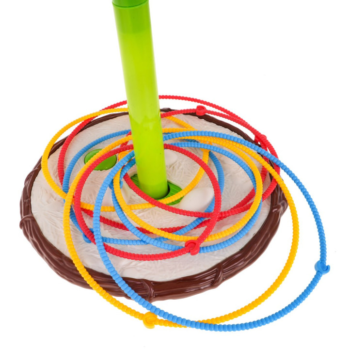 Gra zręcznościowa Bujany Ptaszek dla dzieci 3+ Rzucanie obręczami + Trafianie do celu