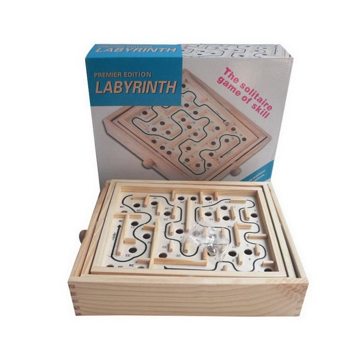 Drewniana Gra Zręcznościowa Labirynt