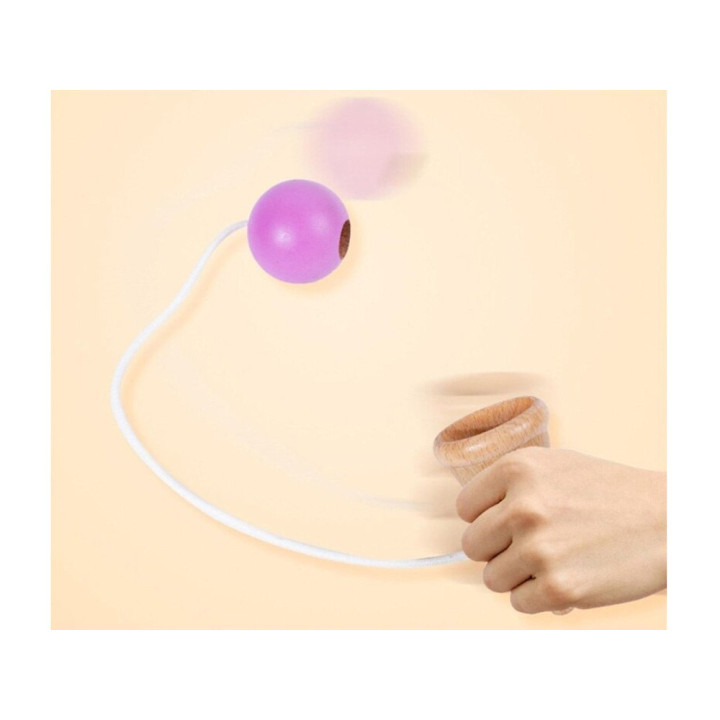 Drewniana gra zręcznościowa złap kulkę ZA4717