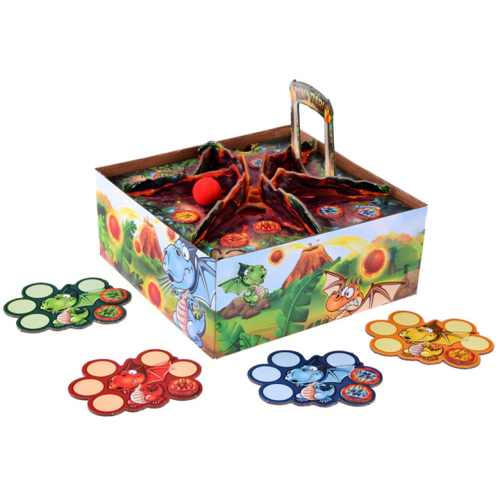 Rodzinna gra zręcznościowa Smoczy Wulkan zdmuchnij kulę GR0616