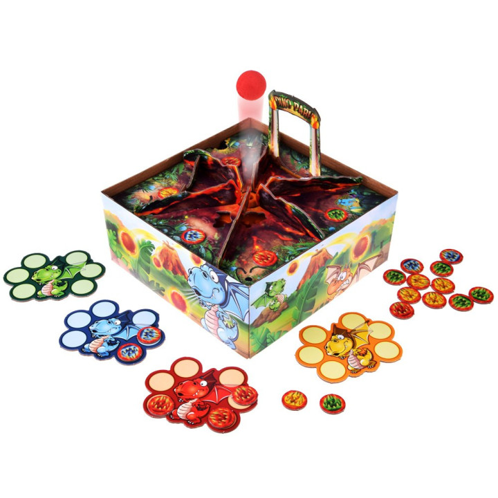 Rodzinna gra zręcznościowa Smoczy Wulkan zdmuchnij kulę GR0616