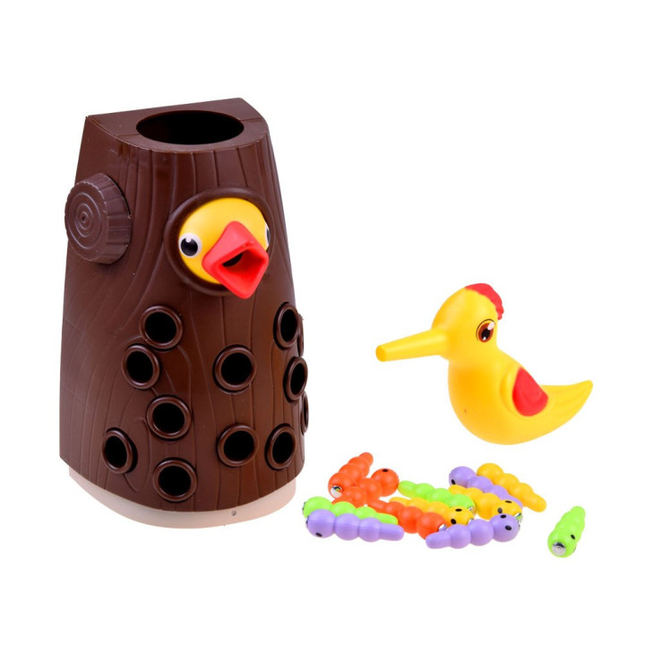 Gra zręcznościowa DZIĘCIOŁ robaczki magnes GR0495