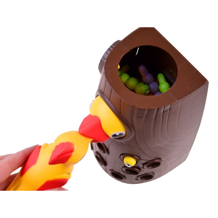 Gra zręcznościowa DZIĘCIOŁ robaczki magnes GR0495