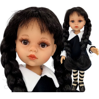 CUDOWNA HISZPAŃSKA LALKA PAOLA REINA 32 CM DŁUGIE WARKOCZE