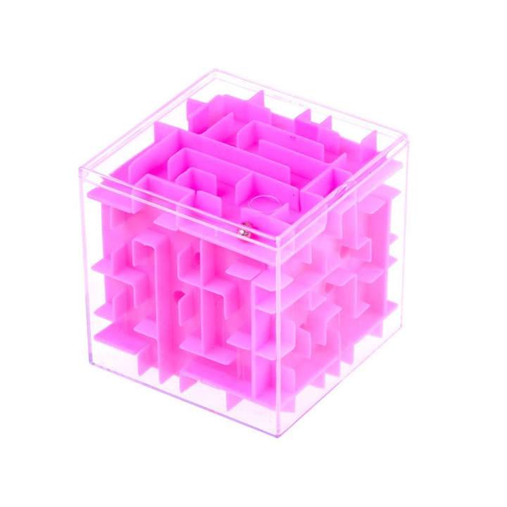 Kostka labirynt obrotowa Gra zręcznościowa kolorowa kostka 7,5 cm GR0423