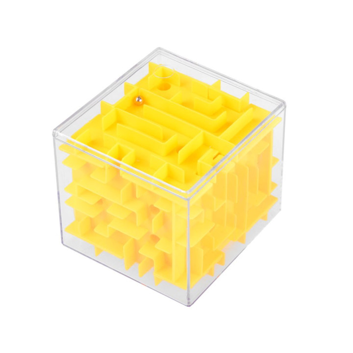 Kostka labirynt obrotowa Gra zręcznościowa kolorowa kostka 7,5 cm GR0423