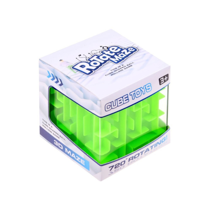 Kostka labirynt obrotowa Gra zręcznościowa kolorowa kostka 7,5 cm GR0423