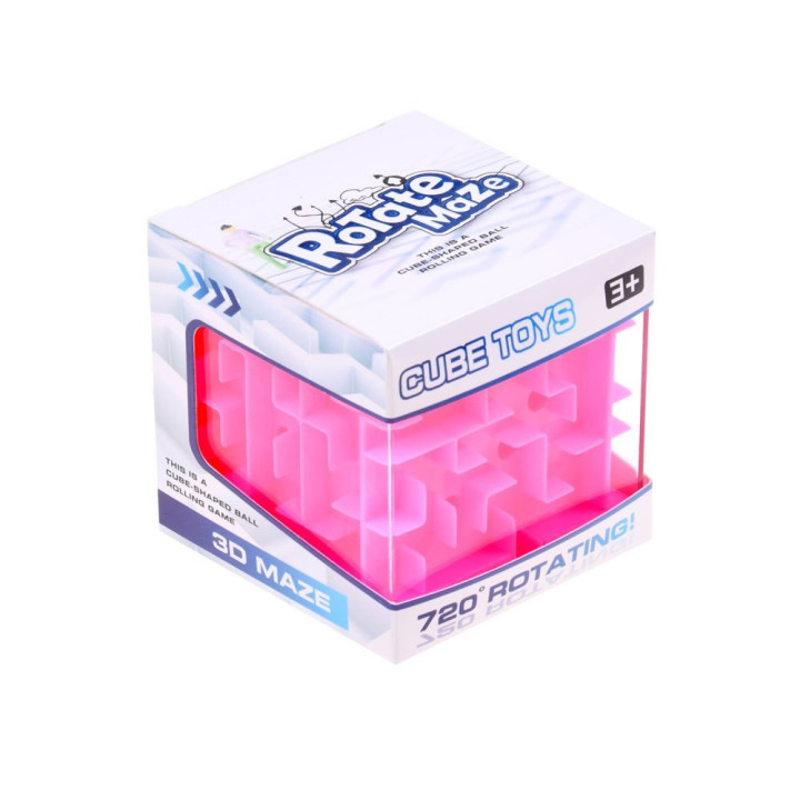 Kostka labirynt obrotowa Gra zręcznościowa kolorowa kostka 7,5 cm GR0423