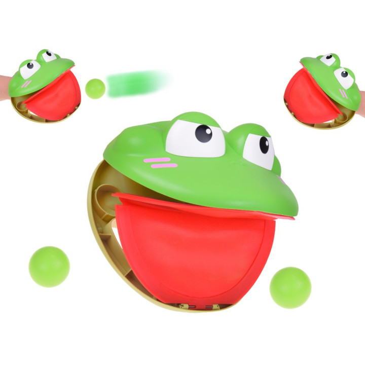 Zestaw sportowy - gra zręcznościowa Wyrzutnia ŻABA + 4 piłki ZA5604