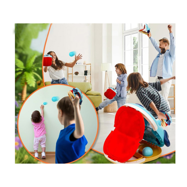 Zestaw sportowy - gra zręcznościowa Wyrzutnia PIES + 4 piłki ZA5604