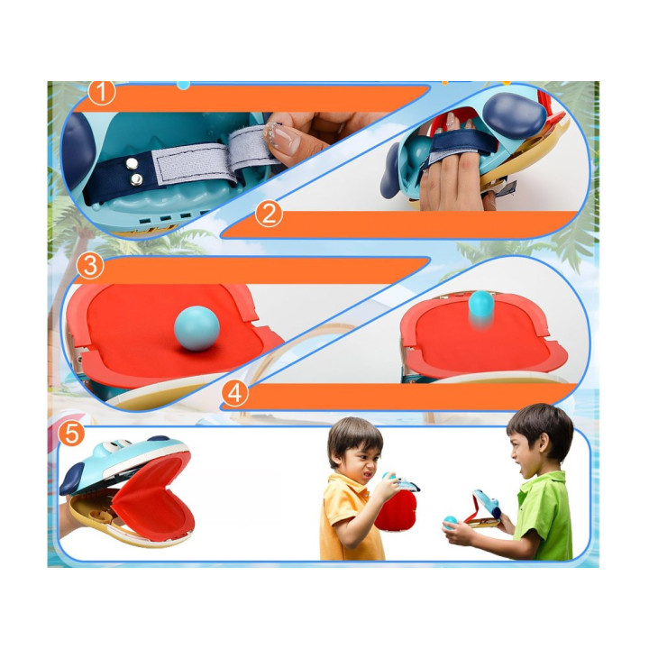 Zestaw sportowy - gra zręcznościowa Wyrzutnia PIES + 4 piłki ZA5604