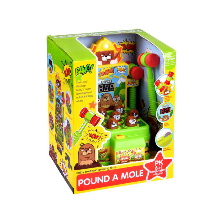 Gra zręcznościowa Uderz młoteczkiem kreciki - światło i dźwięk ZA5954