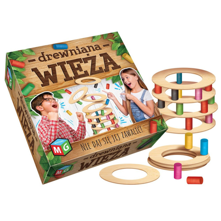 Gra zręcznościowa DREWNIANA WIEŻA Multigra GR0528