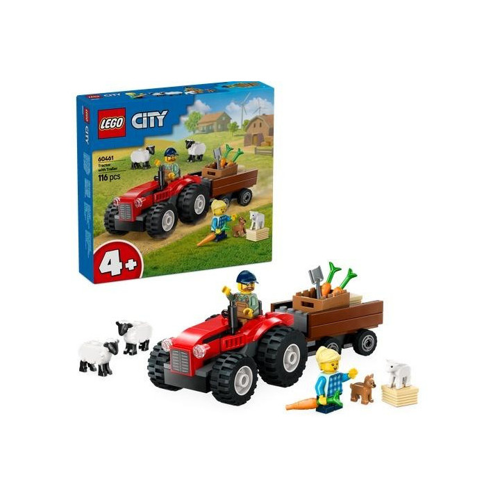 LEGO(R) CITY 60461 Czerwony traktor z przyczepą
